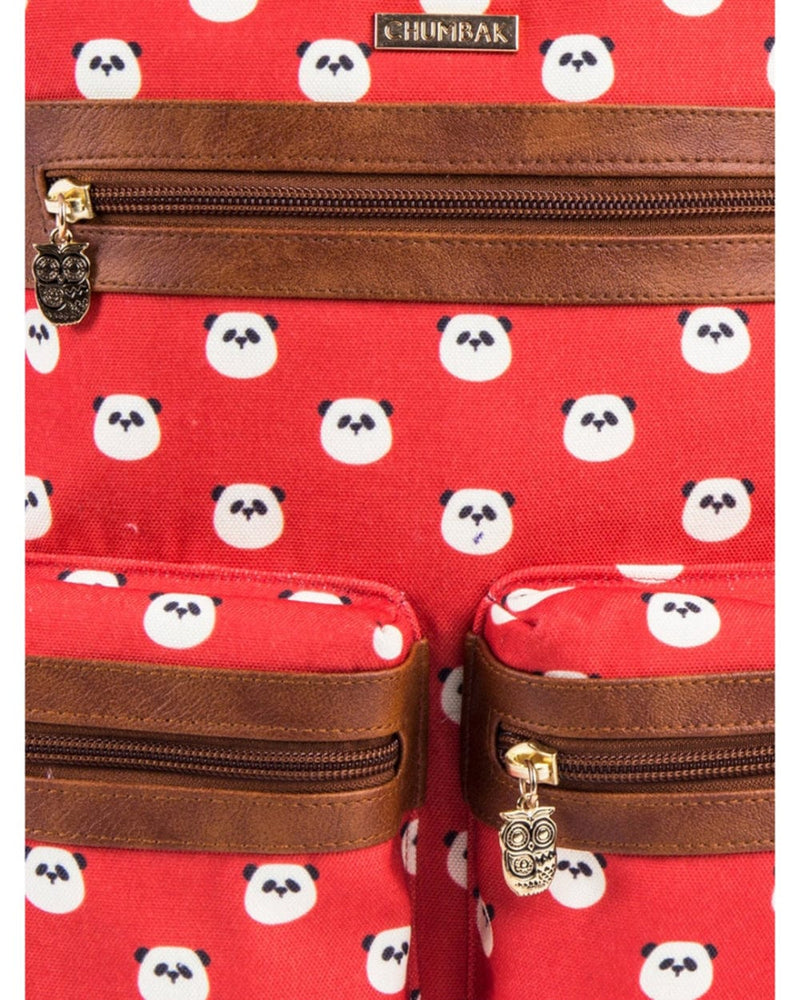 Chumbak Panda Printed Canvas Backpack