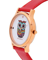 Chumbak TEAL by Chumbak Classic Owl Red Wrist Watch