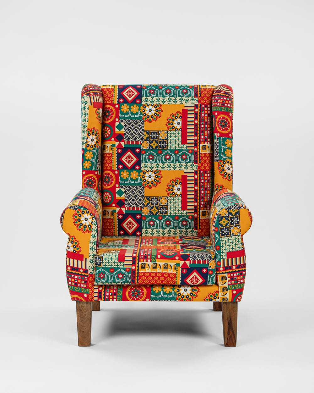 Chumbak The Begum Wing Chair -Printed