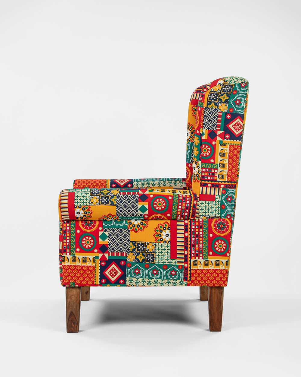 Chumbak The Begum Wing Chair -Floral Swirls