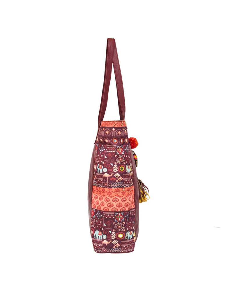 Chumbak Regal Walk Tote Bag - Red