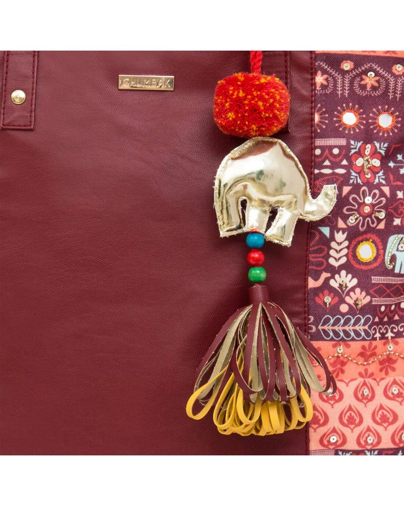 Chumbak Regal Walk Tote Bag - Red