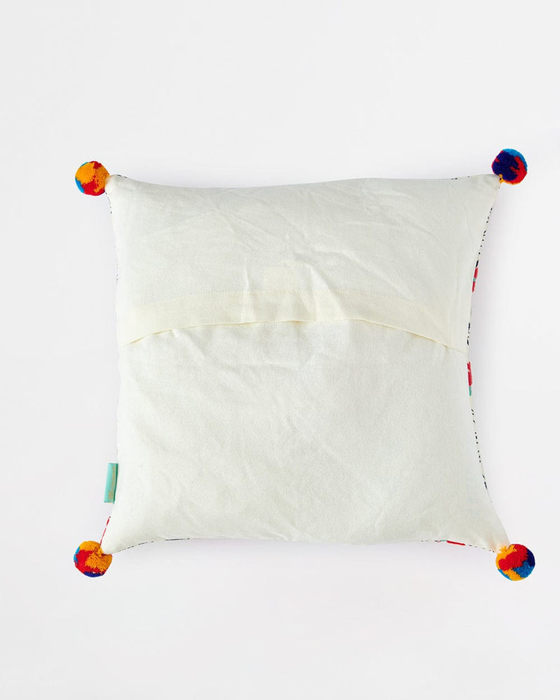 Chumbak Folk Doilie Crochet Cushion Cover | 16"