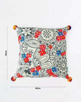 Chumbak Folk Doilie Crochet Cushion Cover | 16"