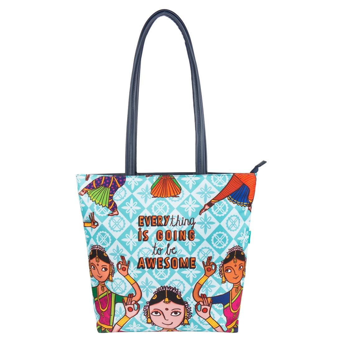 Chumbak Dance Vibes Tote Bag - Teal