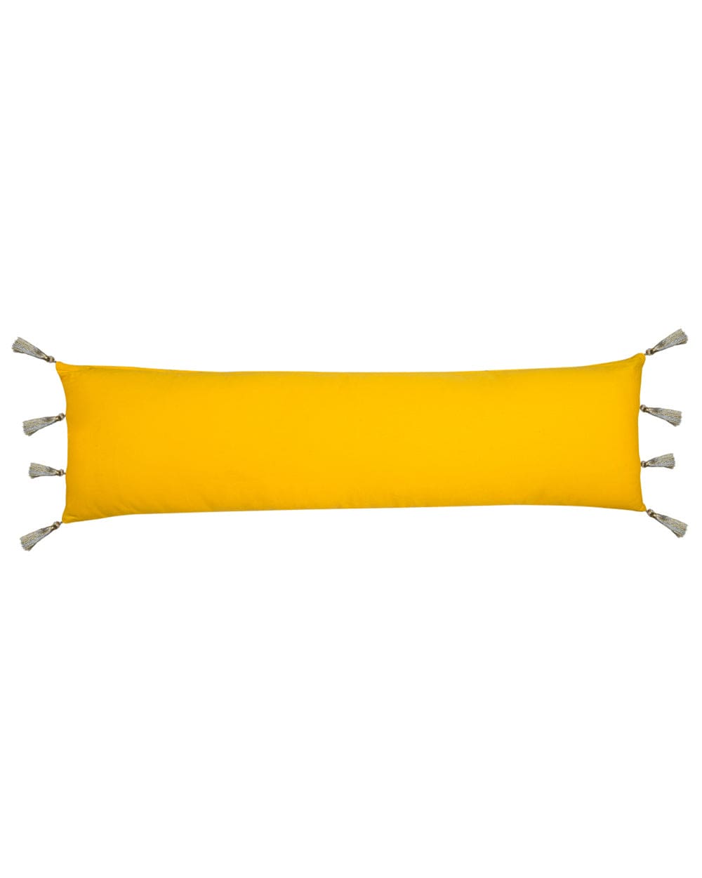 Chumbak Ornate Patchwork Lumbar Pillow Cover - Yellow
