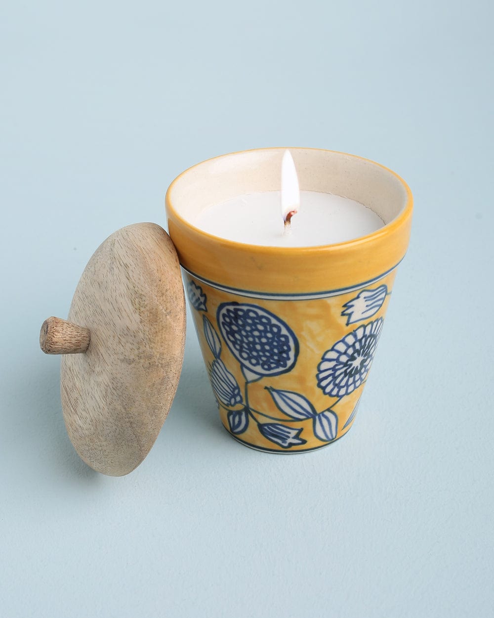 Chumbak Yellow Blossoms Candle Jar