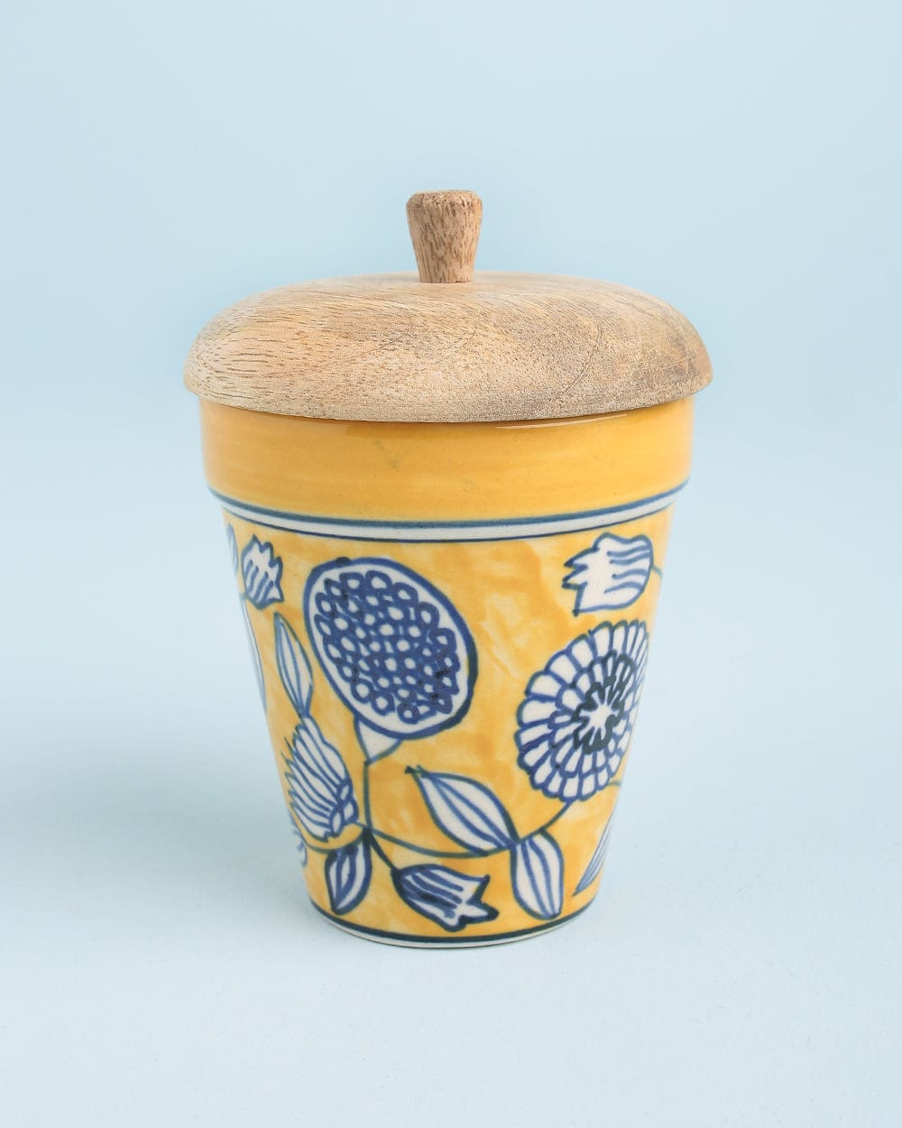 Chumbak Yellow Blossoms Candle Jar