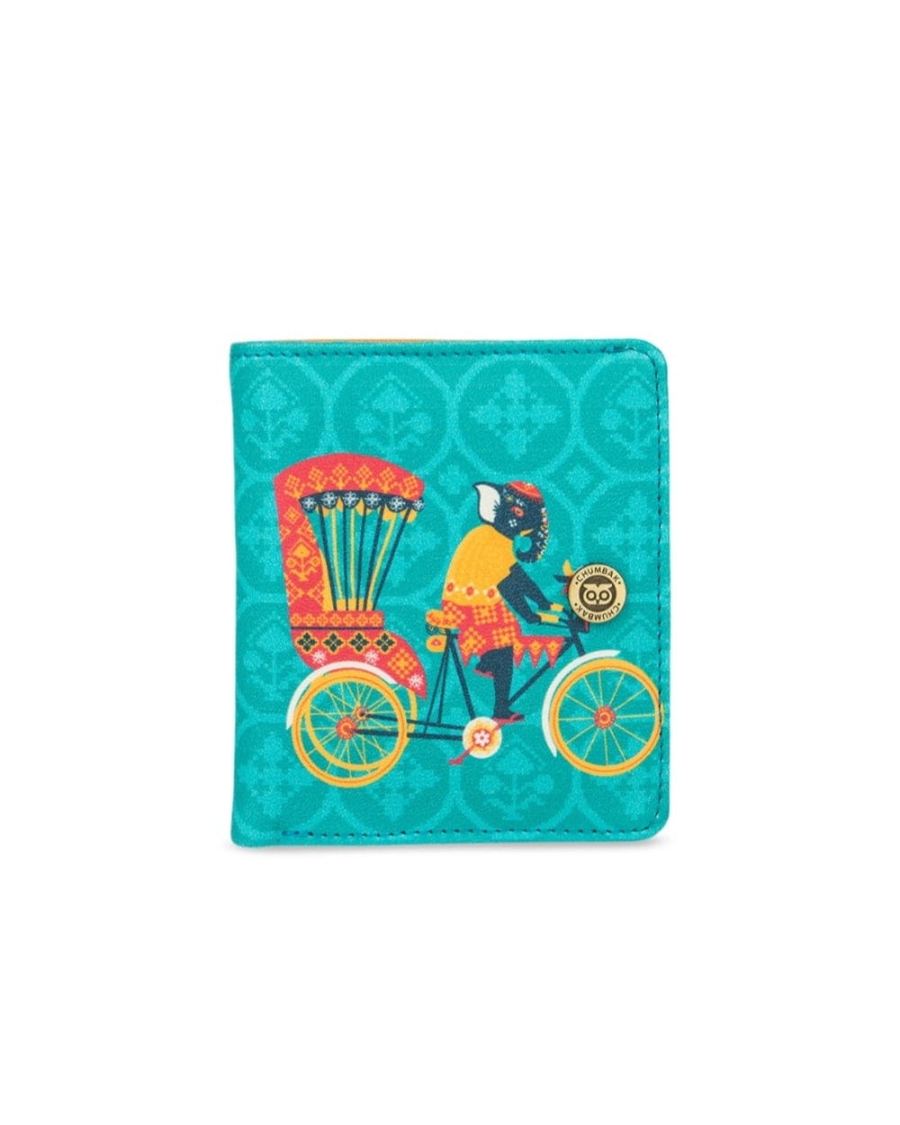 Elephant Adventures Snap Button Wallet - Teal