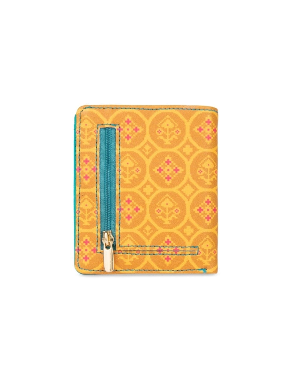 Chumbak Elephant Adventures Snap Button Wallet - Teal