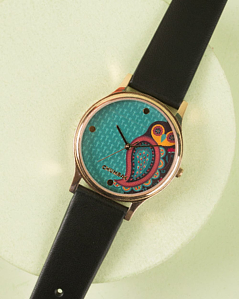 TEAL by Chumbak Folksy Owl Wrist Watch
