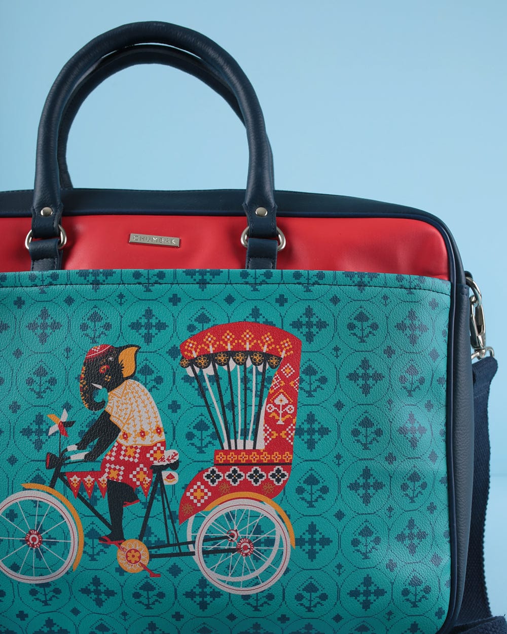 Chumbak Elephant On Rickshaw Laptop Bag