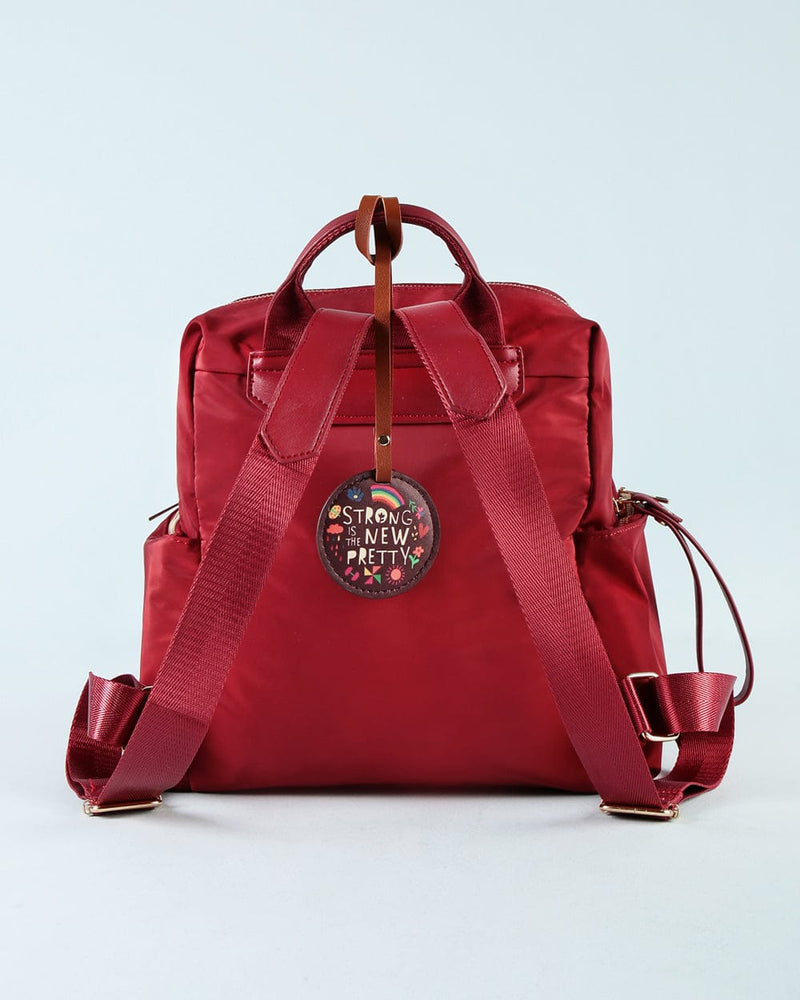 Chumbak Solid Marsala Tote Backpack
