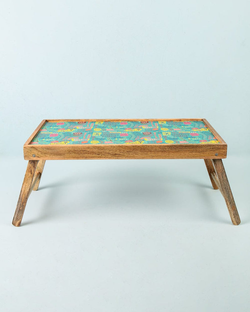 Chumbak Things Indian Say Foldable Breakfast Tray- Teal