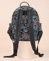 Chumbak Majestic Peacock Printed Backpack - Black