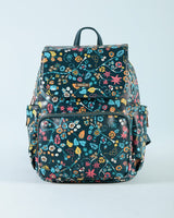 Chumbak Leafy Branches Printed Backpack - Teal