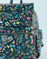 Chumbak Leafy Branches Printed Backpack - Teal