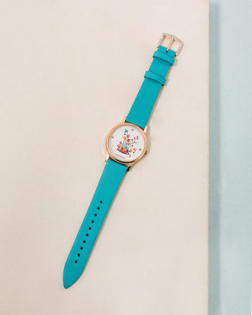 Chumbak TEAL by Chumbak Leafy Branches Wrist Watch- Teal