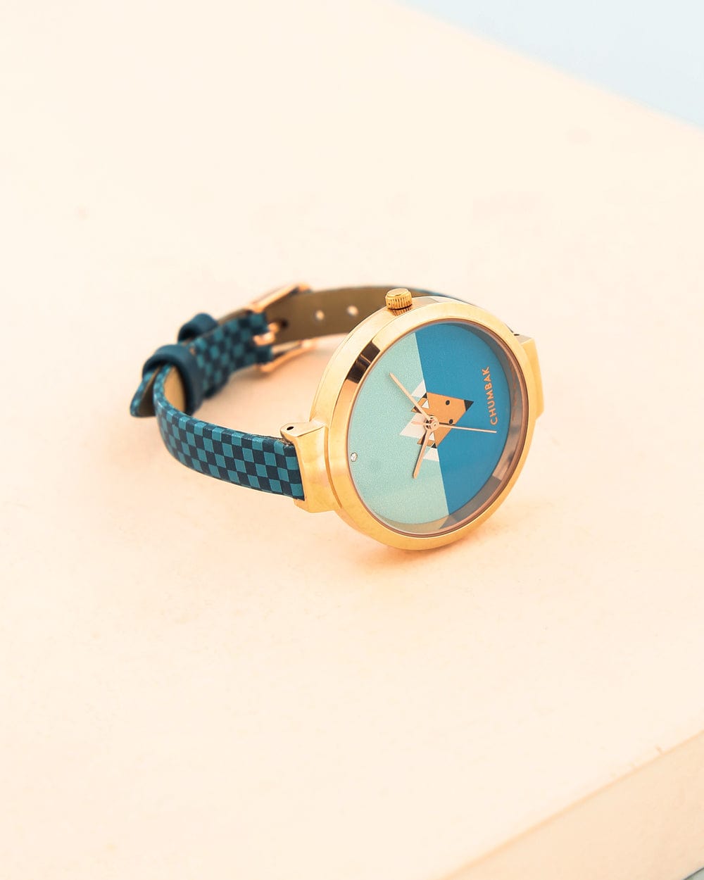 Chumbak TEAL by Chumbak Geometric Owl Printed Strap Wrist Watch