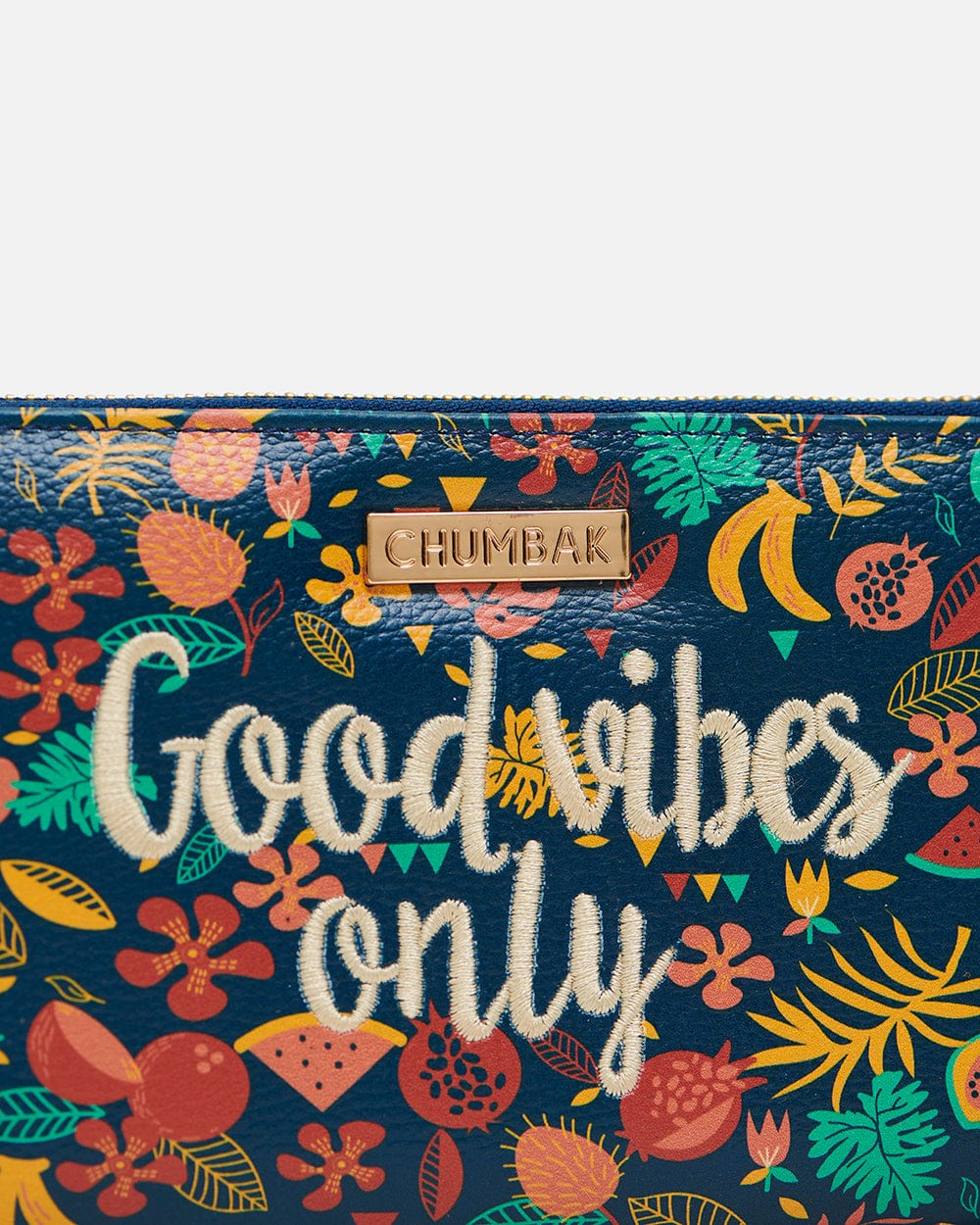 Chumbak Good Vibes Embroidered Wallet ' Large