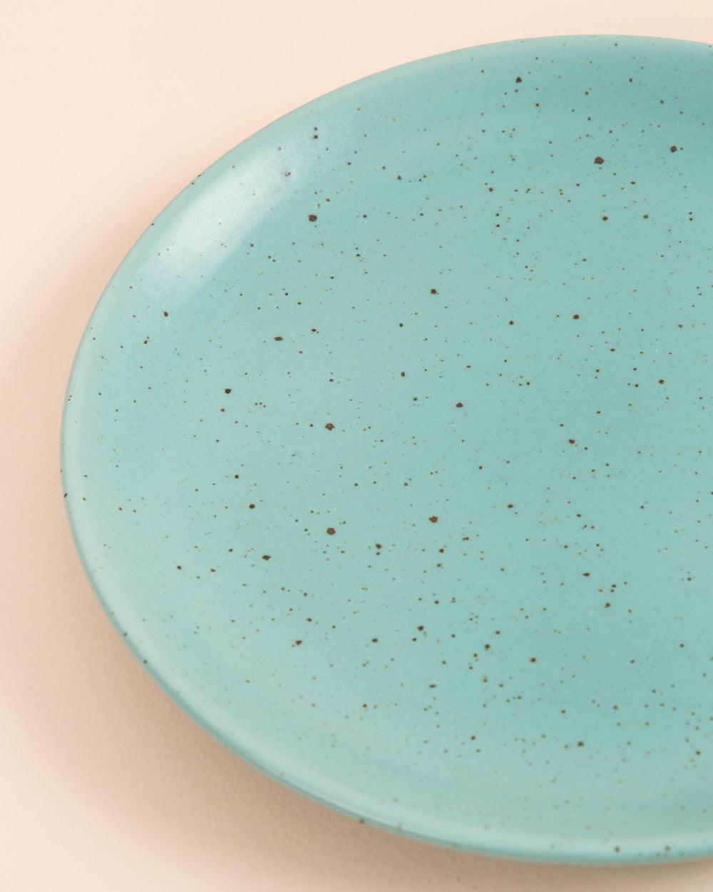 Chumbak Dotted Pond Quarter Plate - Teal