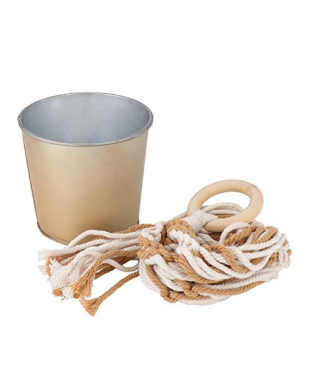 Chumbak Rustic Reeling Planter - Gold