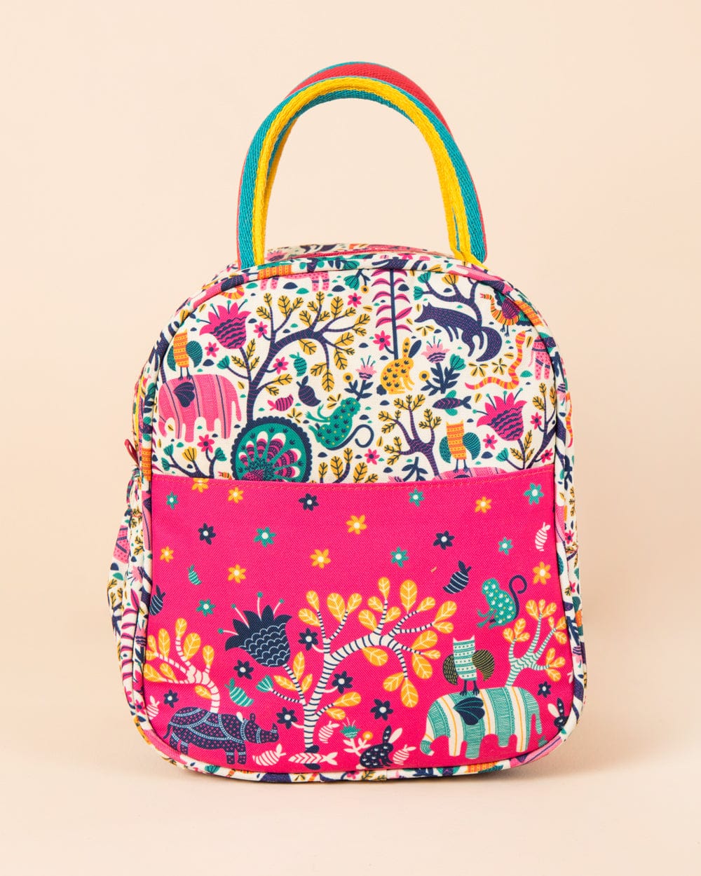 Chumbak Jungle Rumble Lunch Bag - Pink