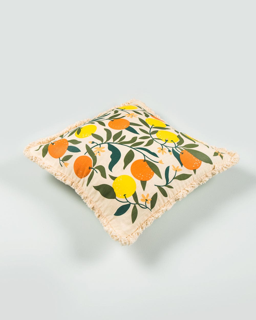 Chumbak Tropical Fruits Fringe Cushion Cover  Set