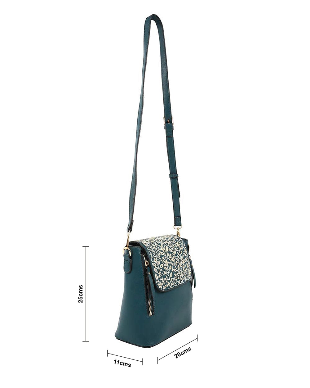 Chumbak Forest Flowers Embroidered Sling Bag