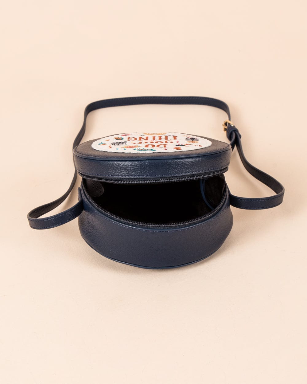 Chumbak Your Own Thing Embroidered Sling Bag - Navy Blue