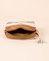 Chumbak Relaxed Afternoon Printed Sling Bag - Ivory