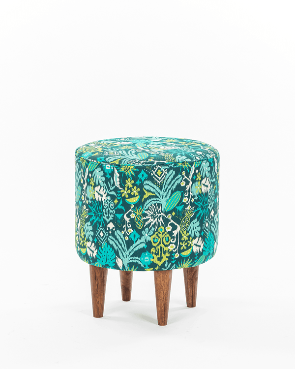 Chumbak The French Pouffe - Tropical Ikkat