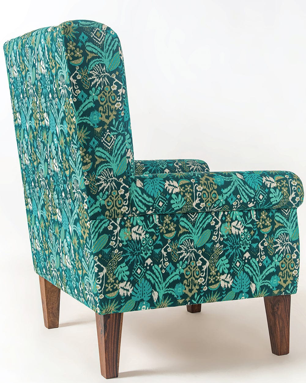 Chumbak The Begum Wing Chair - Tropical Ikkat