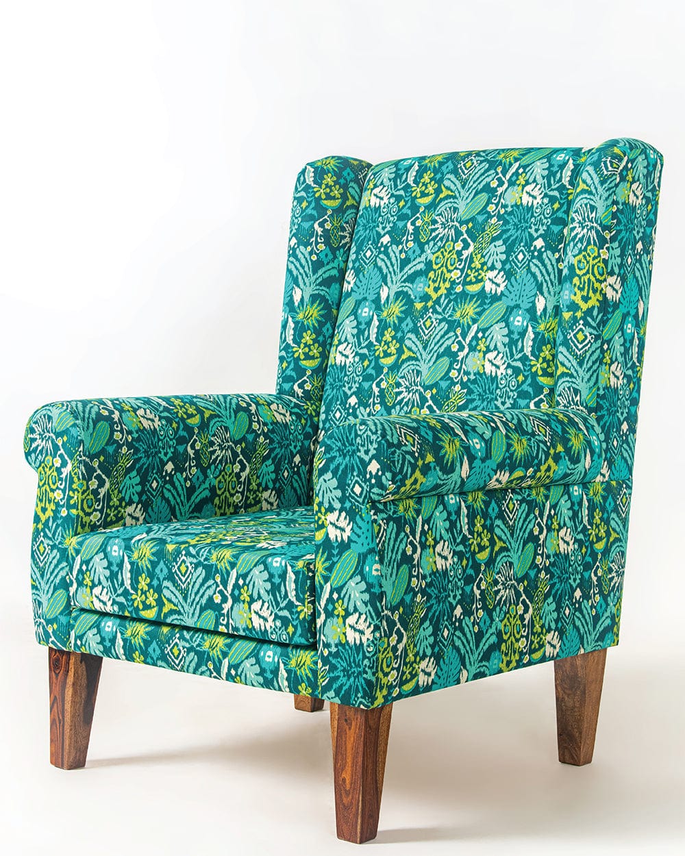 Chumbak The Begum Wing Chair -Printed