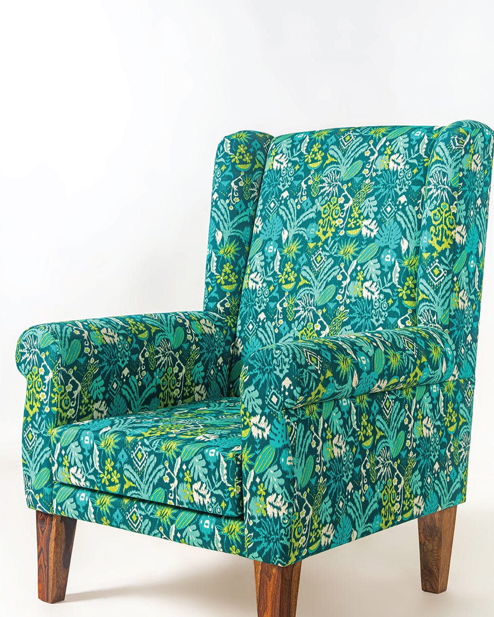 Chumbak The Begum Wing Chair -Printed