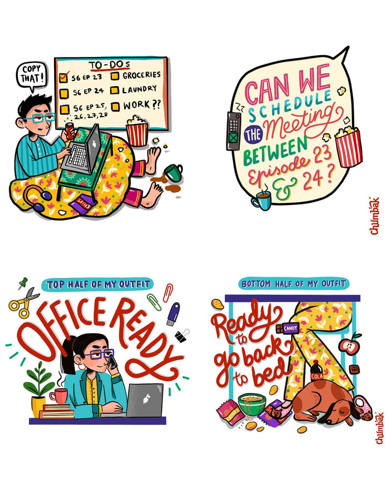 Chumbak WFH Office Ready-Schedule The Meeting White Coffee Mugs Combo