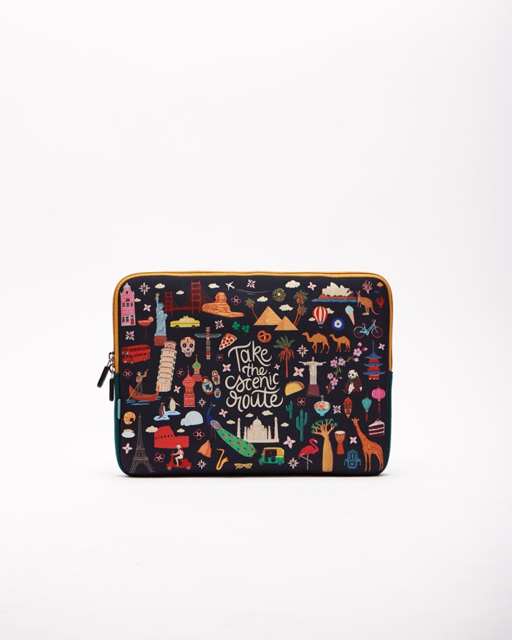 Chumbak Take The Scenic Route Laptop Sleeve - 13inch