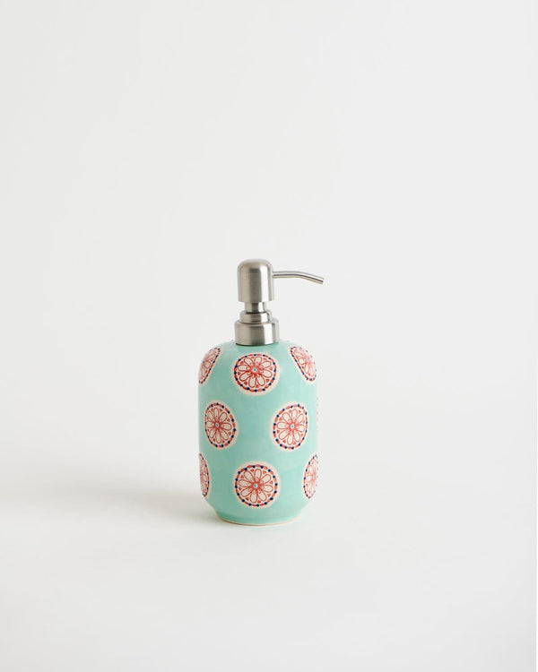 Chumbak Folk Polka Soap Dispenser - Teal