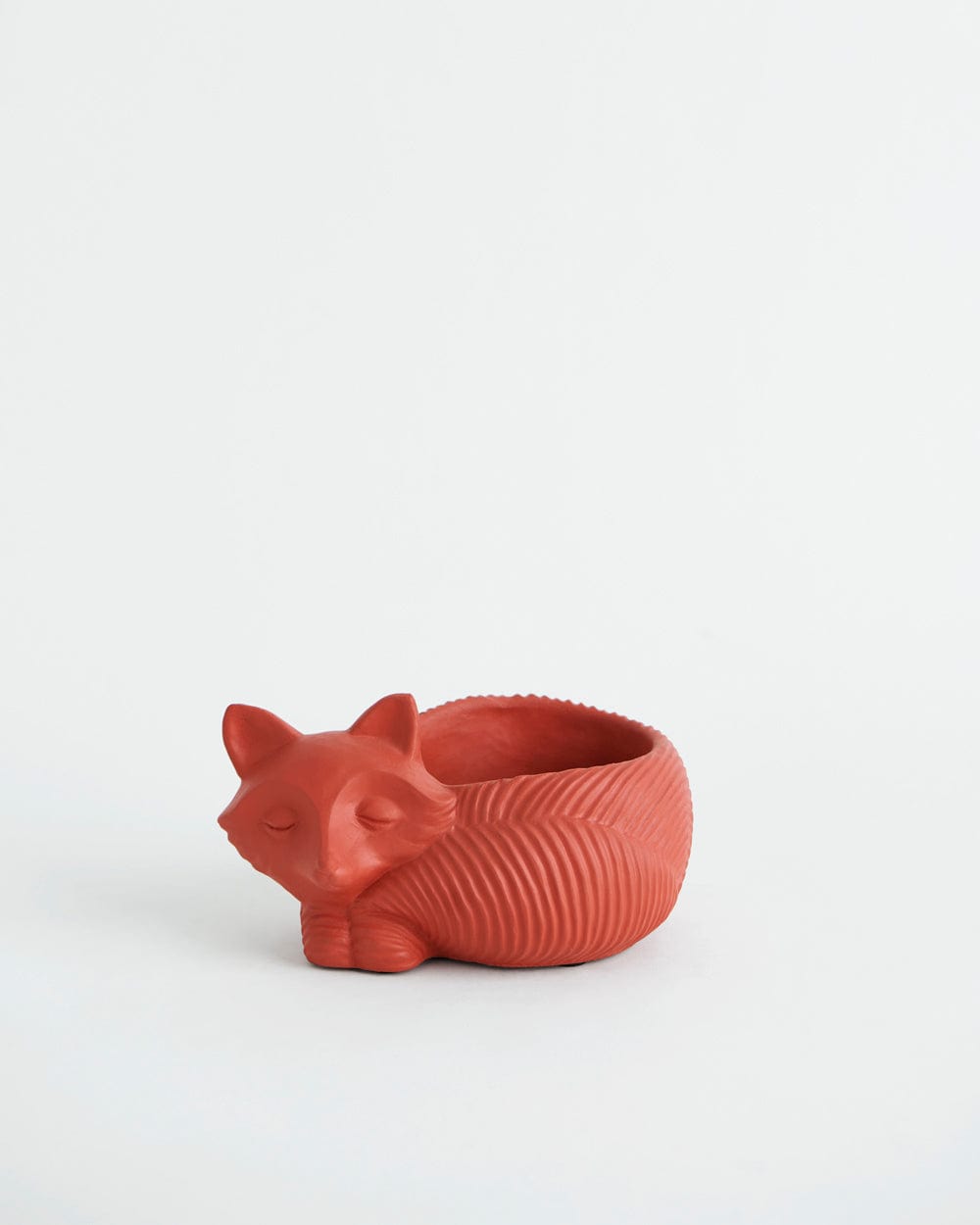 Chumbak Resting Fox - Cement Planter - Red