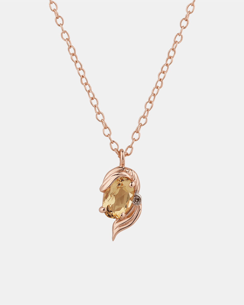 Chumbak Virgo Zodiac Necklace - Citrine, Diamond