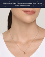 Chumbak Virgo Zodiac Necklace - Citrine, Diamond