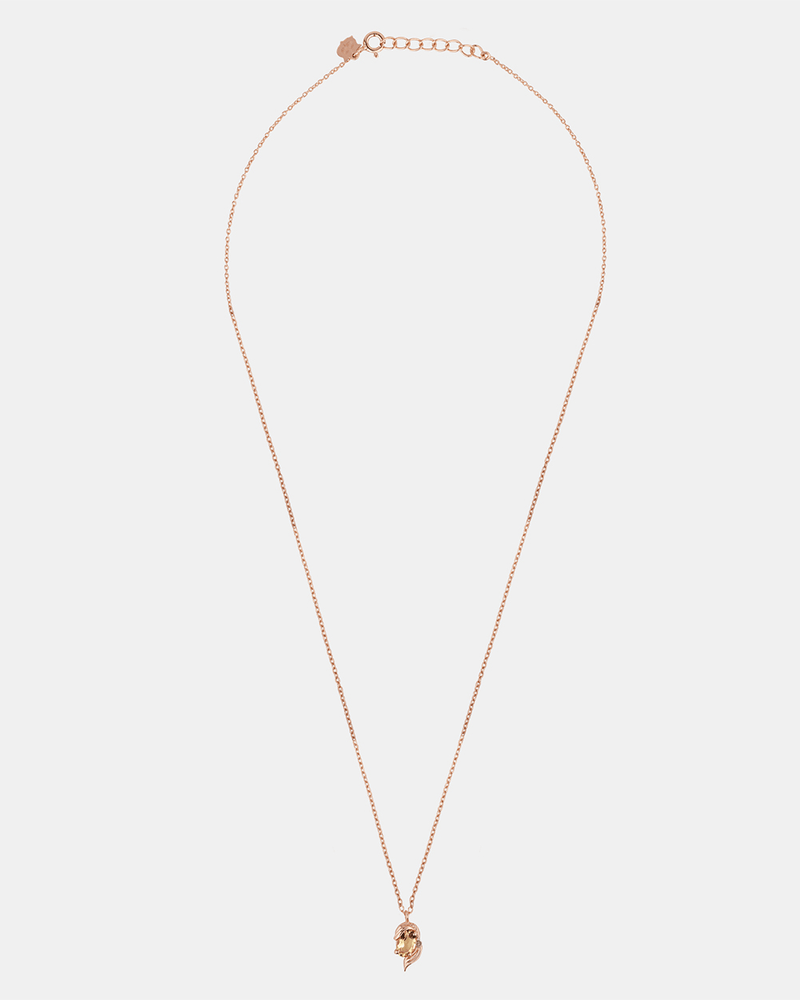 Chumbak Virgo Zodiac Necklace - Citrine, Diamond