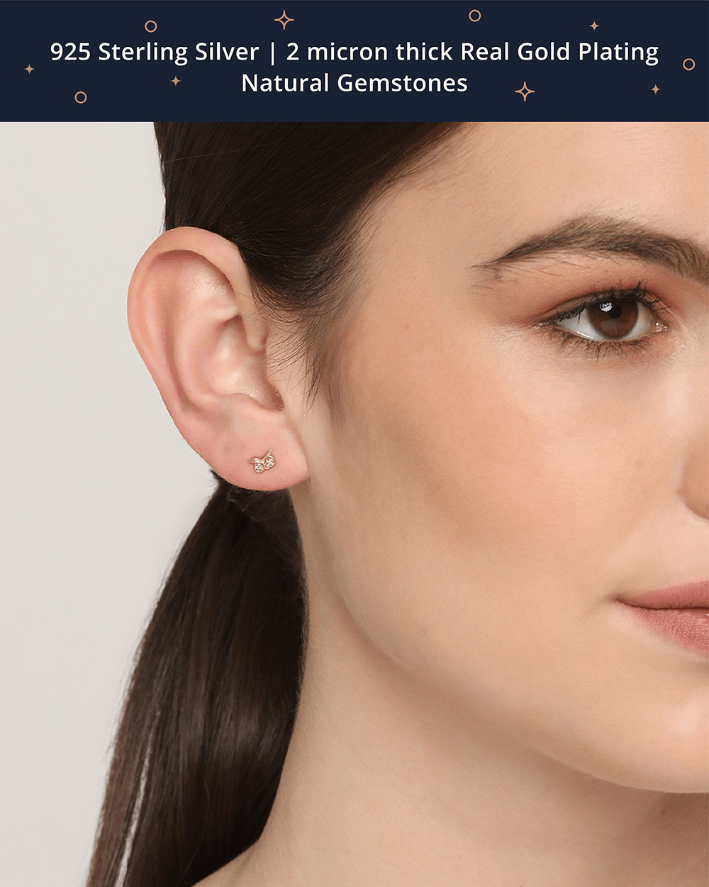 Chumbak Diamond Peepers Earrings - Diamond