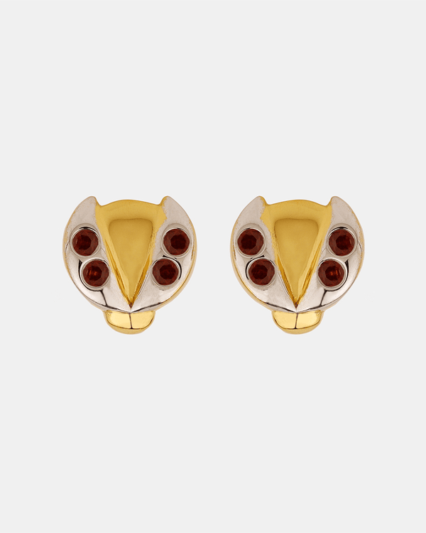 Chumbak Lady Bird Studs – Red Garnet