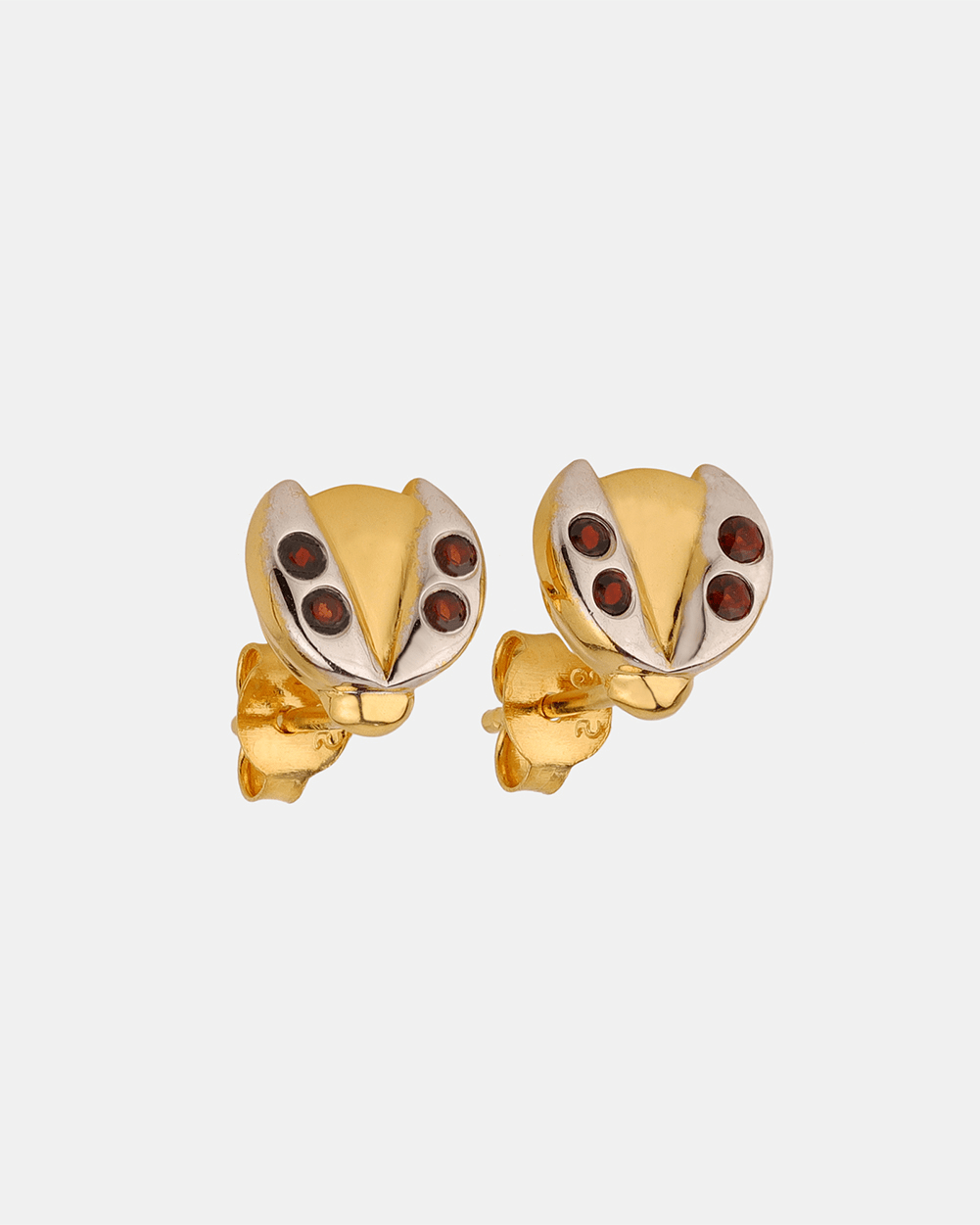 Chumbak Lady Bird Studs – Red Garnet