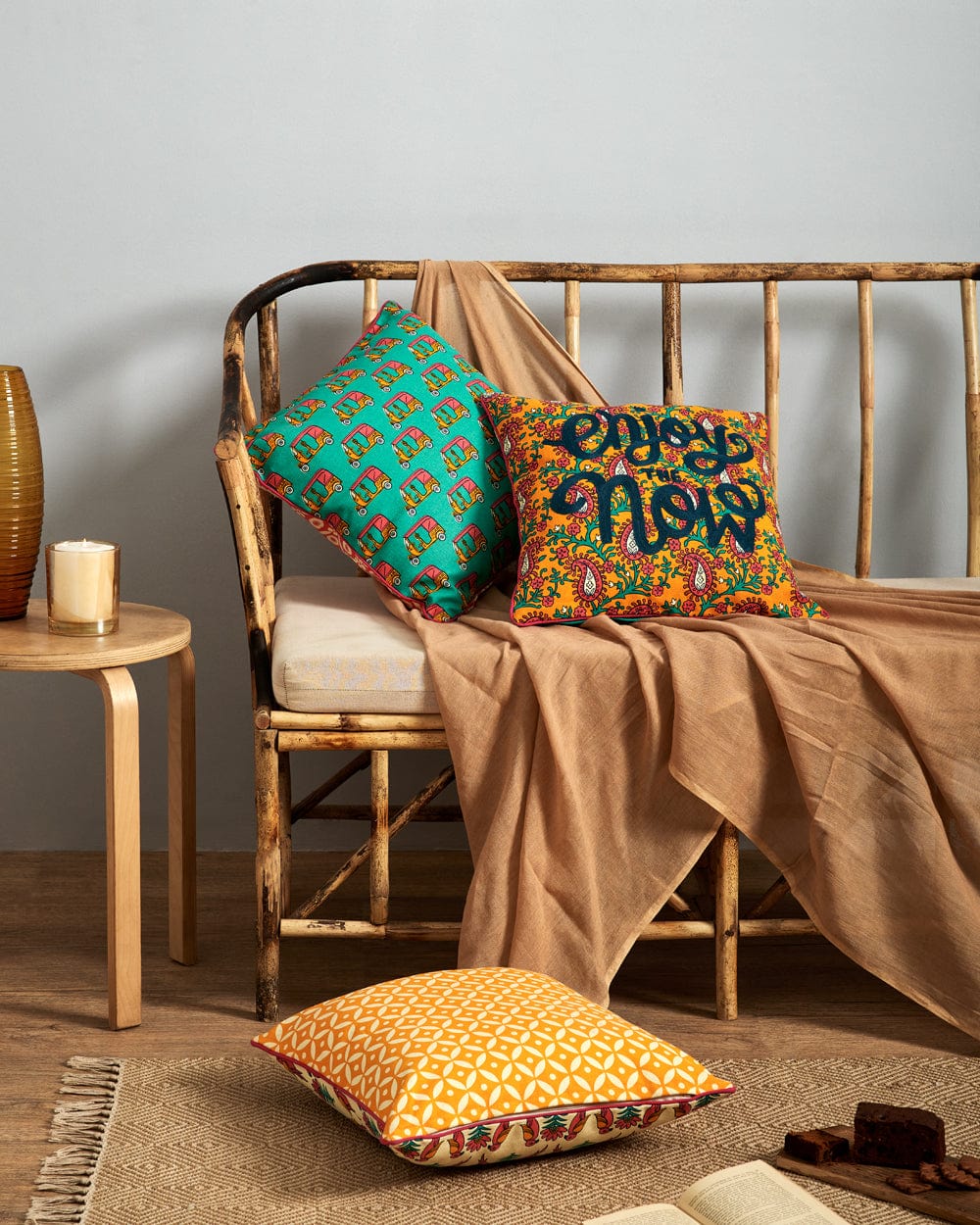 Streets of Jaipur Kutch Cushion Covers - Set of 3