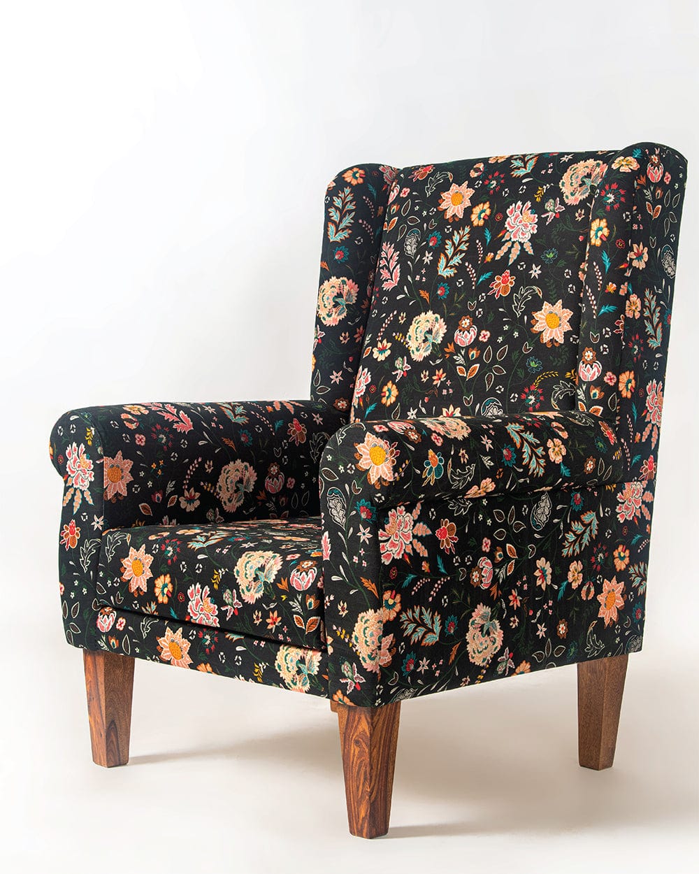 Chumbak The Begum Wing Chair -Printed