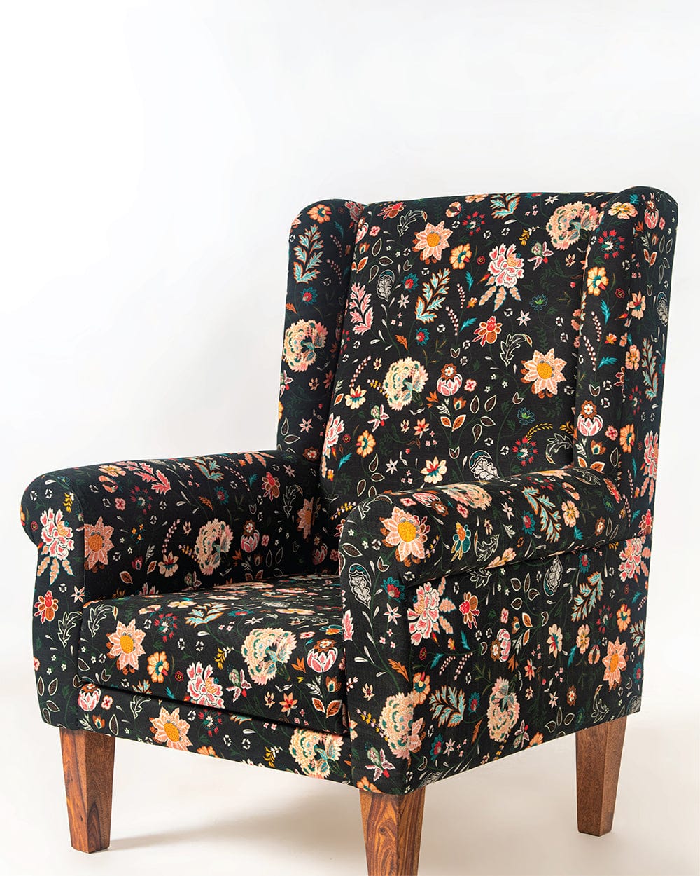 Chumbak The Begum Wing Chair - Bohemian Paisleys