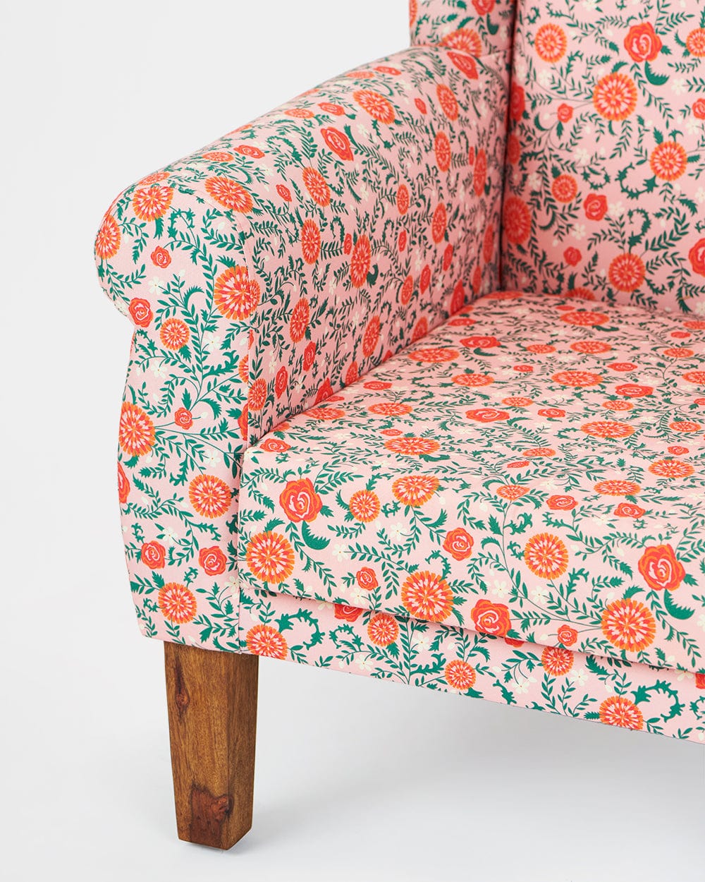 Chumbak The Begum Wing Chair - Earthy Floral