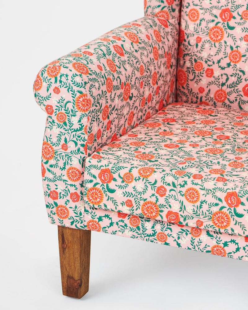 Chumbak The Begum Wing Chair - Earthy Floral